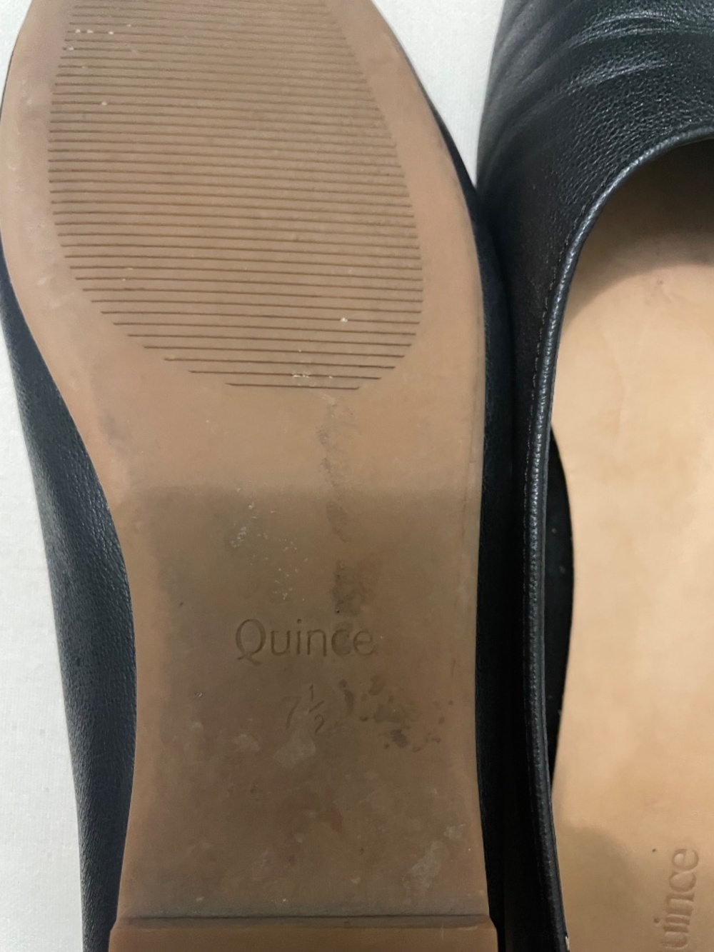 Quince Italian leather glove ballet flat black 7.5 - Picture 4 of 7
